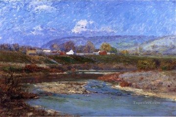  Diana Arte - Mañana de noviembre paisajes impresionistas de Indiana Theodore Clement Steele river